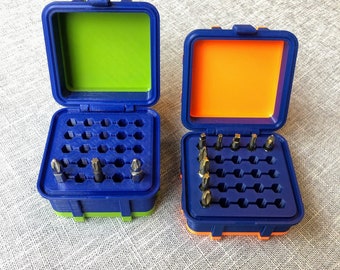 Rugged Hex Bit Box – Holds 1", 2", 2.7" | Bit Organizer | Compact Tool Case