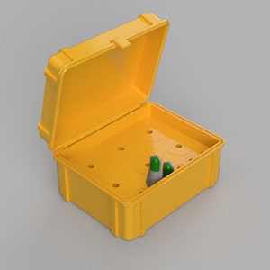 Rugged Router Bit Box | Router Bit Organizer | Router Bit Holder | Bit Storage Case | Compact Tool Box