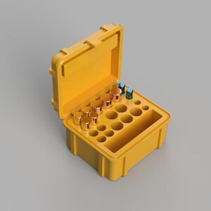 Rugged AAAA, AAA and AA Battery Holder w/ Catchall | Battery Box | Compact Storage Case