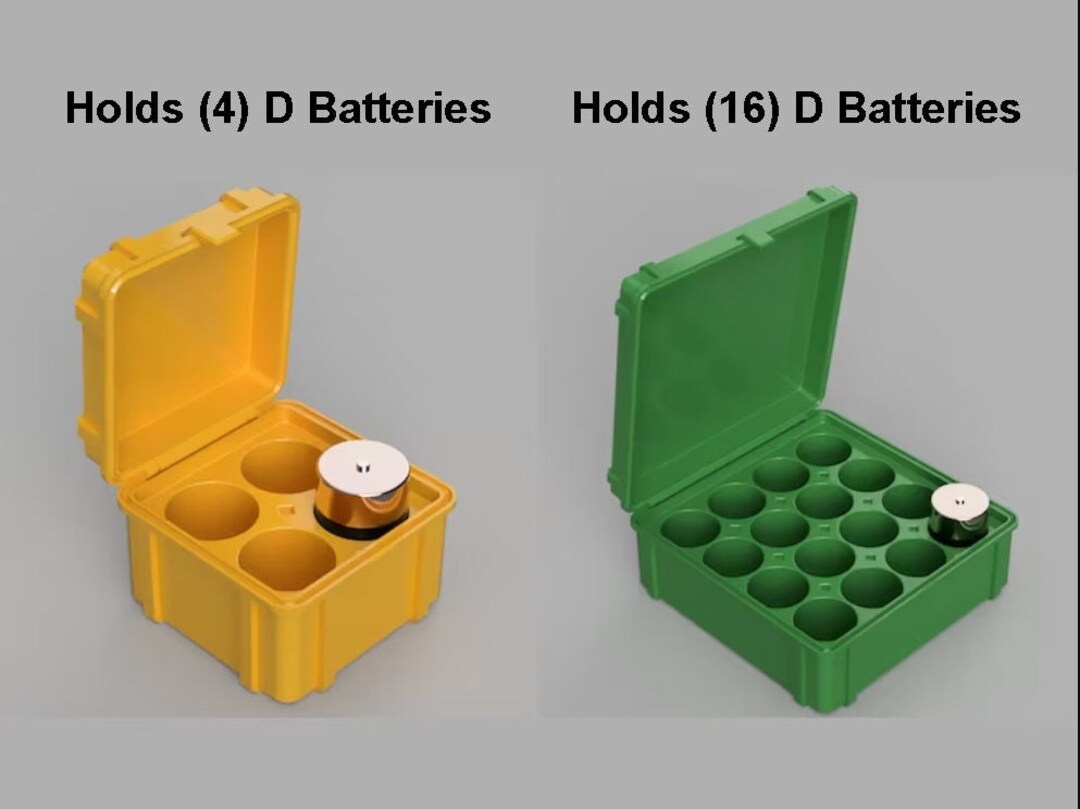 Rugged D Cell Battery Box D Battery Holder D Battery Organizer Battery