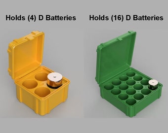 Robusta scatola per batteria a celle D / Supporto per batteria / Custodia di stoccaggio compatta