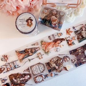 Zauberhafte Hexen | Klares PET-Band | Für Scrapbooking, kreatives Journaling, Kartengestaltung, Kunst und Handwerksprojekte