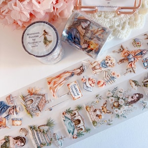 Lever de soleil marocain | Ruban adhésif PET transparent | Pour le scrapbooking, la création d'un journal créatif, la fabrication de cartes, les projets artistiques et créatifs