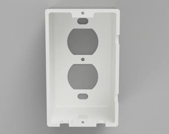 Single Round Duplex Outlet Cover with Bottom or Top and Side Cord Exits – Child Safety Faceplate for Baby and Toddler Protection