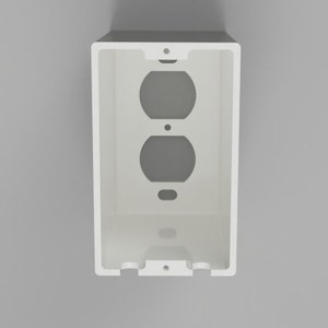 EXTRA DEEP Single Round Duplex Outlet Cover w/ Bottom or Top Cord Exits  – Child Safety Faceplate for Baby and Toddler Protection
