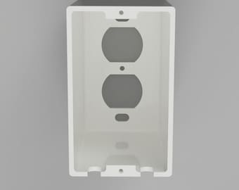 EXTRA DEEP Single Round Duplex Outlet Cover w/ Bottom or Top Cord Exits  – Child Safety Faceplate for Baby and Toddler Protection
