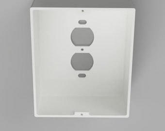 TALL & WIDE Single Round Duplex Outlet Cover w/ NO Cord Exits – Child Safety Faceplate for Baby and Toddler Protection