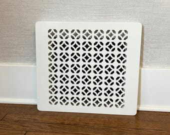 Vintage Baseboard Gravity Register Cover, Decorative Heat-Safe Replacement, Magnetic Install, Custom Sizes
