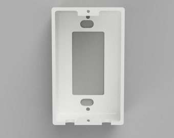 SHALLOW Single Square Duplex Outlet Cover w/ Bottom or Top Cord Exits – Child Safety Faceplate for Baby and Toddler Protection