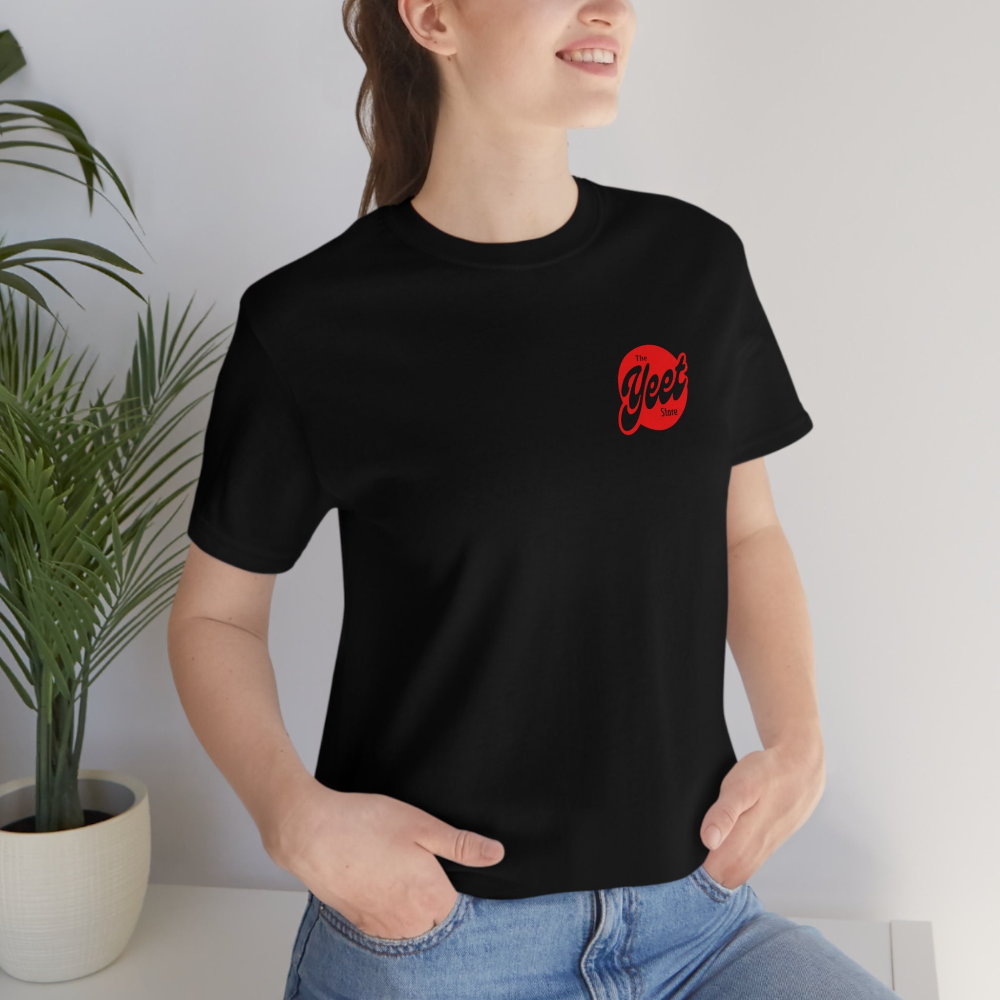 Discover The Yeet Store Shirt, Front and Back Design, Retro Font Shirt