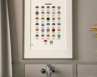 Pokéball Print | Minimalist Anime Gamer Wall Art (Digital Download)