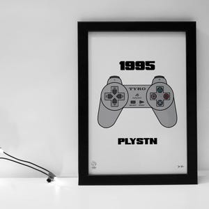 Game Controller Print, Gaming Poster, Gaming Prints, Teen Room, Bedroom Decor, Video Games Wall Art 1050, Twitch - PS1 - Gifts for Gamers