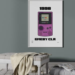 Framed Nintendo Game Boy Color GBC Disassembled Game Console Tear Down Wall Art Gifts for Friends Wall Decor