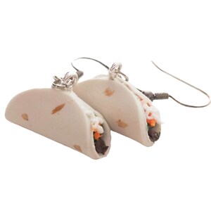 Taco Earrings for Fall Halloween Cosplay Costume Kawaii Birthday Christmas Miniature Faux Mexican Food