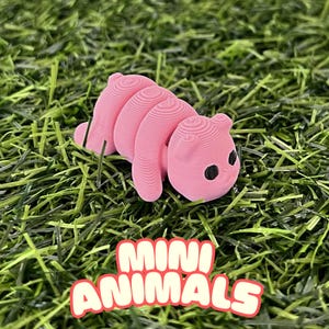 3D Printed Pig Articulating Mini Animals - Cute Posable Fidget Toys - Fun Gifts for All Ages - Animal Party Favors - Sensory Toy