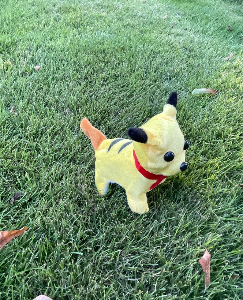 Pikachu Pokemon Dog, Toys, Kids Toys, Dog Toys, Pet Toys, Barking Walking Dog, Plushies, Cute ...