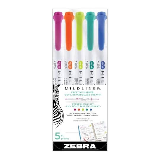 25 Zebra Mildliner Highlighters, Japanese Import Kawaii Cute Pens Zebra All  Colors Highlighter Mildliner, Marker 