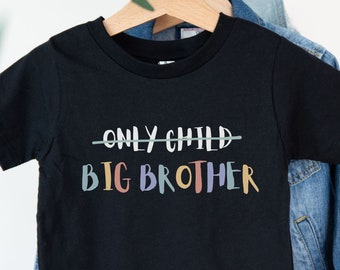 Funny Pregnancy Reveal Shirt Big Brother Pregnancy Announcement T-Shirt Sibling Matching Shirt Baby Reveal To New Dad Surprise Announcement