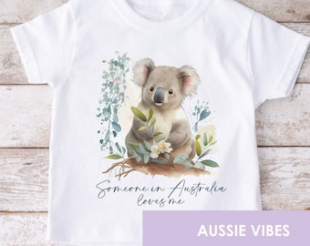 Cadeau australien pour bébé Chemise koala Fête de l'Australie Cadeau australien d'outre-mer Nouveau Body pour bébé Cadeau pour bébé à l'étranger Animaux australiens d'Australie