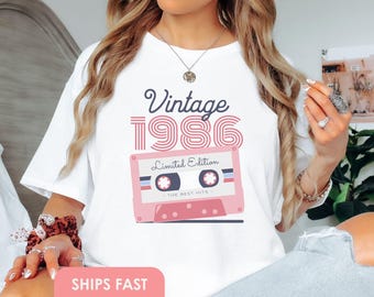 Regalos de cumpleaños número 40 para mujeres Camiseta 1986 Camiseta de cumpleaños número 40 para mujer Regalo de cumpleaños para amiga Regalo de cumpleaños número 40 Regalo para cumplir cuarenta