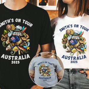 Familienausflug Australien Shirt Individuelles Geschenk Wohnwagen Australien Tagesreise Australien Karte Familie Wohnwagen Camping Urlaub Passende Shirts Tour Aus