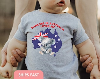 Cadeau australien pour bébé Chemise koala Fête de l'Australie Cadeau australien d'outre-mer Nouveau Body pour bébé Cadeau pour bébé à l'étranger Animaux australiens d'Australie