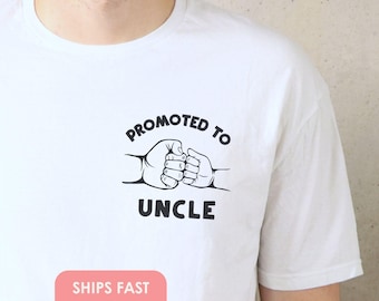 New Uncle Gift Shirt Promoted to Uncle Cool Uncle Baby Announcement Uncle To Be Shirt Uncle T-Shirt Gift From Niece Pregnancy Reveal Uncle