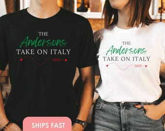 Italy Travel Shirt Italian Flag Tee Italia T-shirt Capri Amalfi Coast Family Vacation European Tour Positano Italian Top Custom Italy Shirt