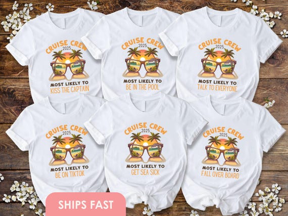 Family Cruise Shirt Most Likely To Birthday Cruise Family Vacation 2025 Custom Matching Shirts for Family  Group Cruise Tshirt Cruise Crew