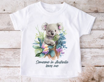Cadeau australien pour bébé Chemise koala Fête de l'Australie Cadeau australien d'outre-mer Nouveau Body pour bébé Cadeau pour bébé à l'étranger Animaux australiens d'Australie