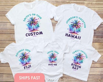 Custom Family Trip Shirt Family Vacation Matching Shirts Vacation Shirts for Family Summer Holiday Shirt for Kids Family Trip 2025 Shirts