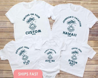 Family Vacation Cruise Shirts Custom Family Trip Shirt Family Vacation Matching Shirts Honeymoon Shirts Family Trip 2025 Beach Vacation 2025