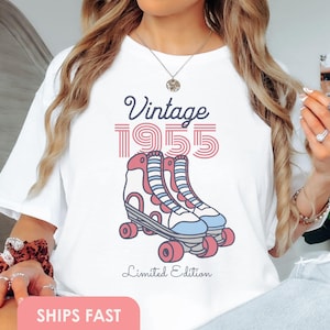 Chemise des 70 ans, 1955, cadeau pour une amie, T-shirt des 70 ans pour femme, cadeau des 70 ans, 70 ans, cadeau de son anniversaire