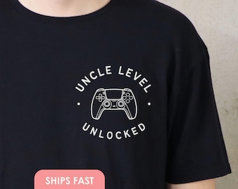 New Uncle Gift Shirt Cool Uncle Baby Announcement Uncle To Be Shirt Uncle T-Shirt Fathers Day Gift From Niece Pregnancy Reveal Uncle Level