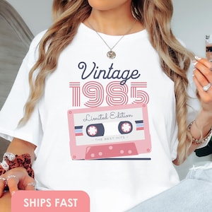 Cadeaux 40e anniversaire pour femme Tshirt 1985 Chemise T-shirt 40e anniversaire pour femme Cadeau d'anniversaire pour amie Cadeau 40e anniversaire 40 ans