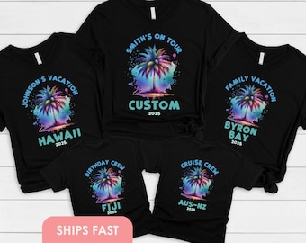 Custom Family Trip Shirt Family Vacation Matching Shirts Vacation Shirts for Family Summer Holiday Shirt for Kids Family Trip 2025 Shirts
