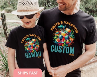 Custom Family Vacation Cruise Shirt Birthday Family Trip Matching Shirts Vacation Shirts for Family Summer Holiday Ship Trip 2025 T-Shirts