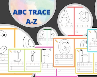 Handwriting Practice Bundle, Printable Handwriting Worksheets, Alphabet Writing Practice, Digitial download