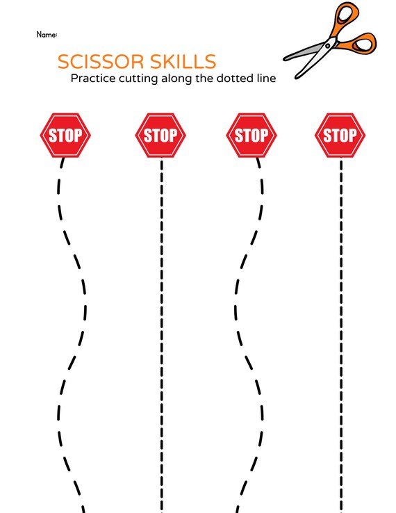 Cutting practice worksheet. scissor practice, cuting practice, cut ...