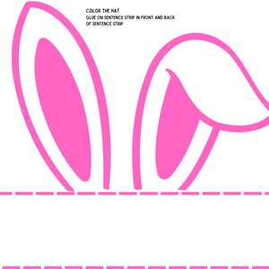Pink Easter Hat, Girls Easter Hat, Printable Easter, Digital Easter Hat ...
