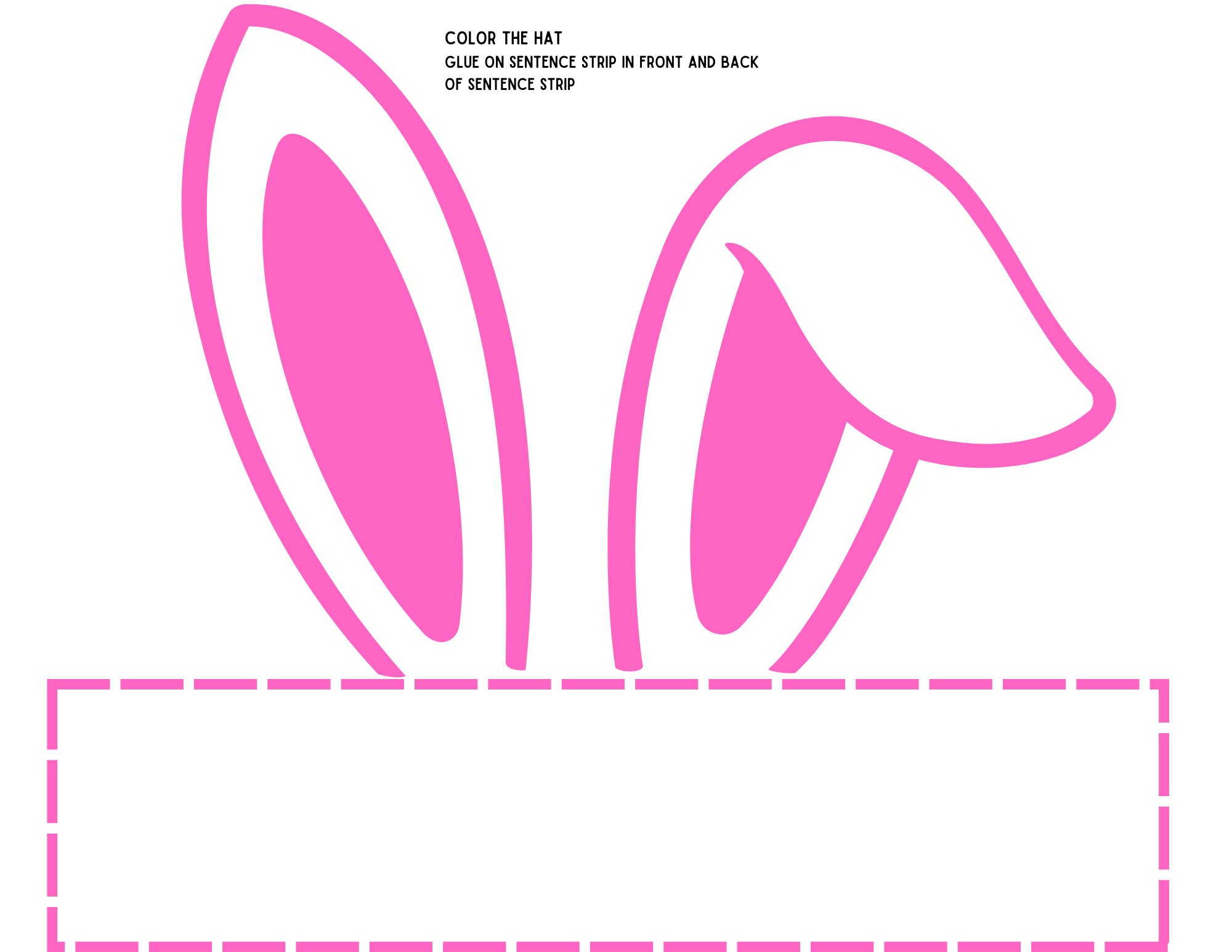 Pink Easter Hat, Girls Easter Hat, Printable Easter, Digital Easter Hat ...