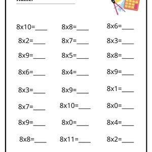 Multiplication Worksheets 1-12 , Multiply Pages, 12 Math Pages ...