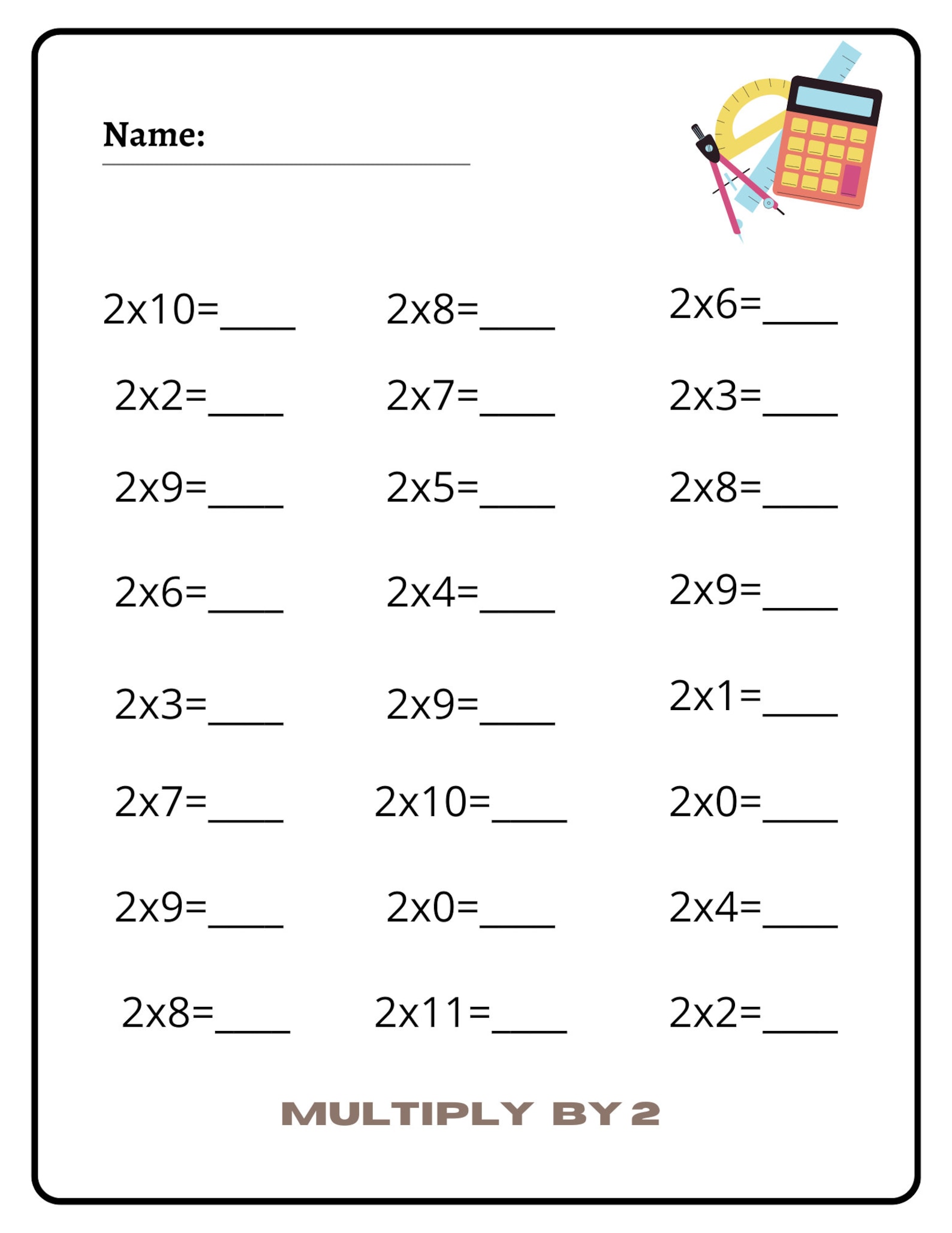 Multiplication Worksheets 1 12 Multiply Pages 12 Math Pages