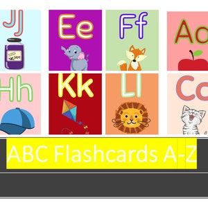 Alphabet Flash Cards, ABC flash cards, Abc worksheet, ABC Practice, A-Z
