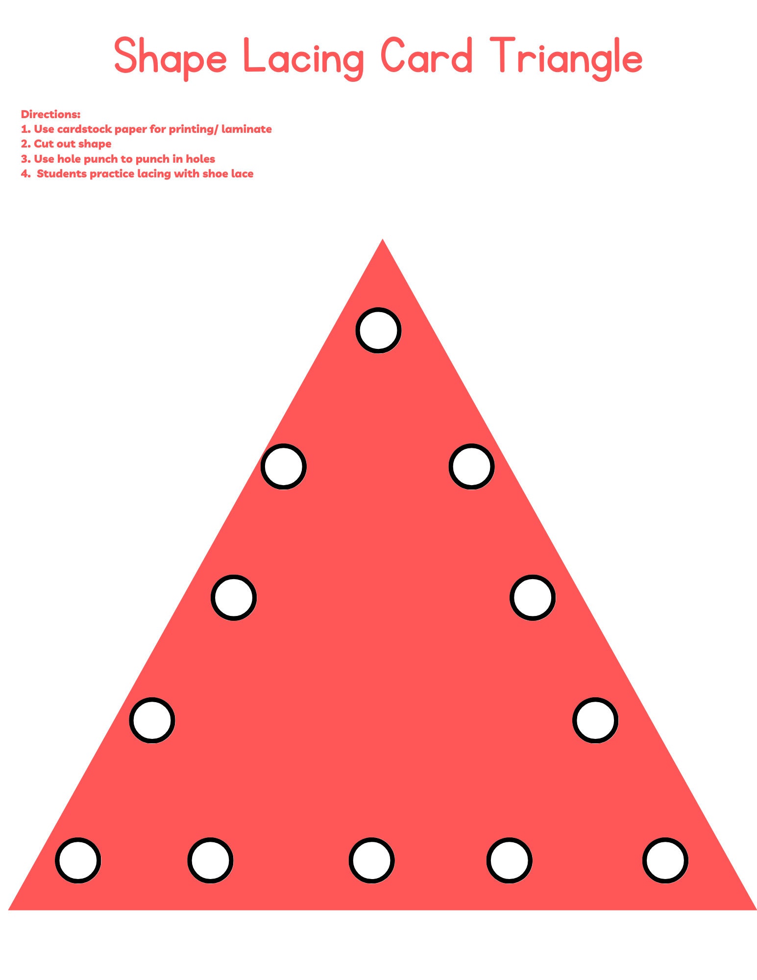 Shape Lacing Cards / Shape Lessons / Shape Activities / Kindergarten ...