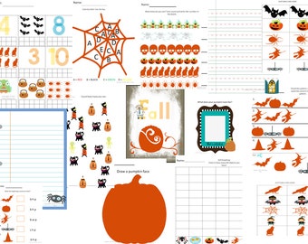 Halloween Printable, Halloween Worksheet, Elementary Halloween, Counting Halloween, Writing Halloween, 13 pages