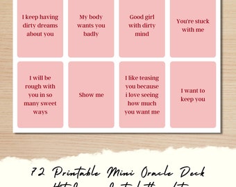 72 afdrukbare mini-orakelkaarten, Oracle-berichtenkaart, afdrukbare tarotkaarten, spirituele gidskaart, liefdesboodschap, kaartlezen, liefdeskaart