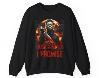 Sudadera de Halloween de Michael Meyers, regalo para amantes de las películas de terror, jersey unisex de cuello redondo, ropa para fanáticos de películas de miedo, top inspirado en películas de terror