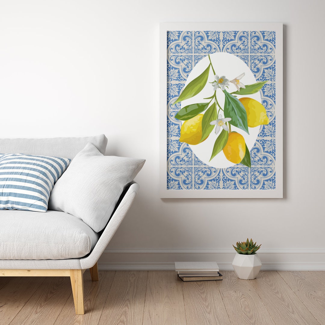 Lemon Wall Art | Downloadable | Digital | Instant Print | Lemons | A4 ...