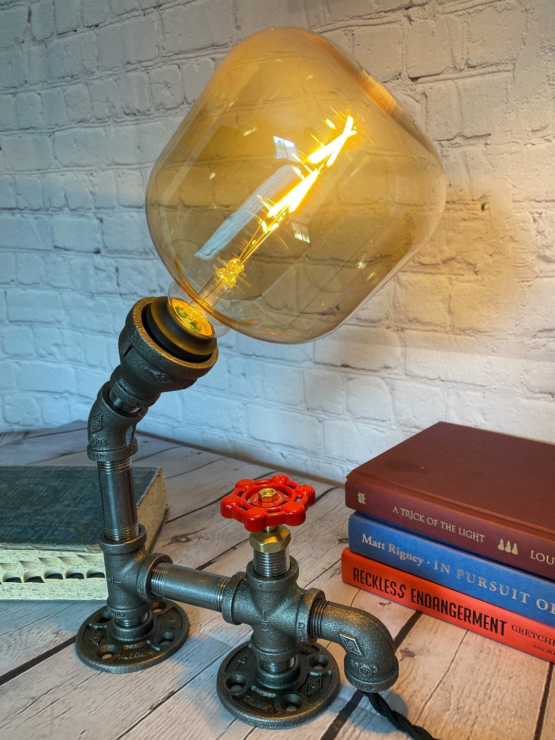 Giant Pipe Table Lamp Industrial Edison Desk Light. Etsy